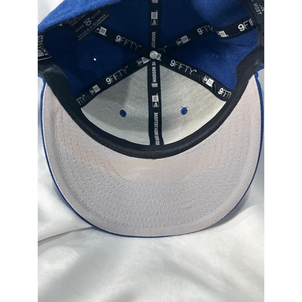 New York Rangers Snapback Hat Blue Embroidered Logo New Era MSG Exclusive - Picture 10 of 16